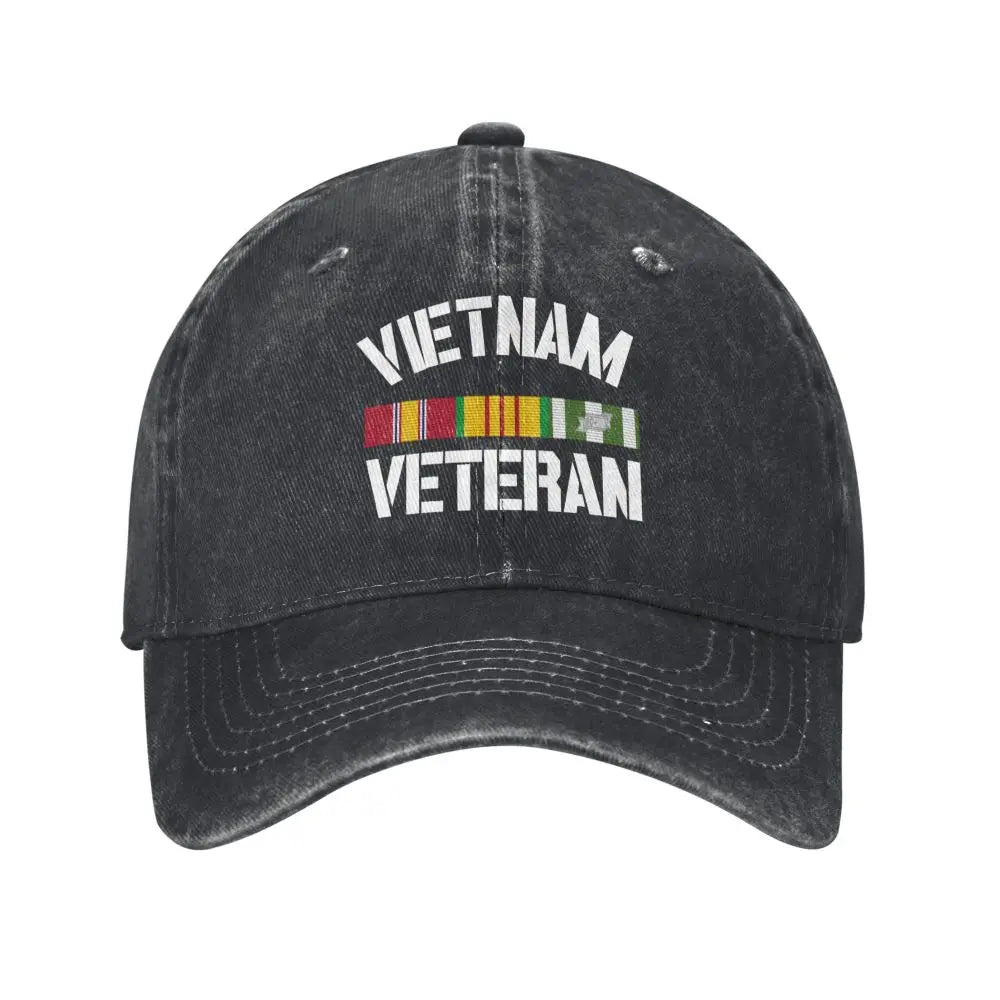 Custom Fashion Cotton Vietnam Veteran Pride Service Ribbon Baseball Cap for Women Men Breathable Dad Hat Sports