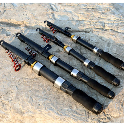 1.0-2.3M Ultra Short Small Sea Fishing Rod with Fishing Wheel Telescopic Ultra Short Cross Sectional Fiberglass Rod Set