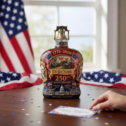 250 Anniversary USA Ornament, 250th Anniversary Commemorative Whiskey Bottle, Drink Party Personal Reserve Patriotic Decoration