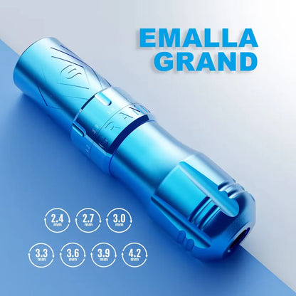 EMALLA GRAND Wireless Tattoo Pen Machine Adjustable 7 Strokes Brushless Motor 1800mAh Tattoo Permanent Makeup Pen Machine Supply