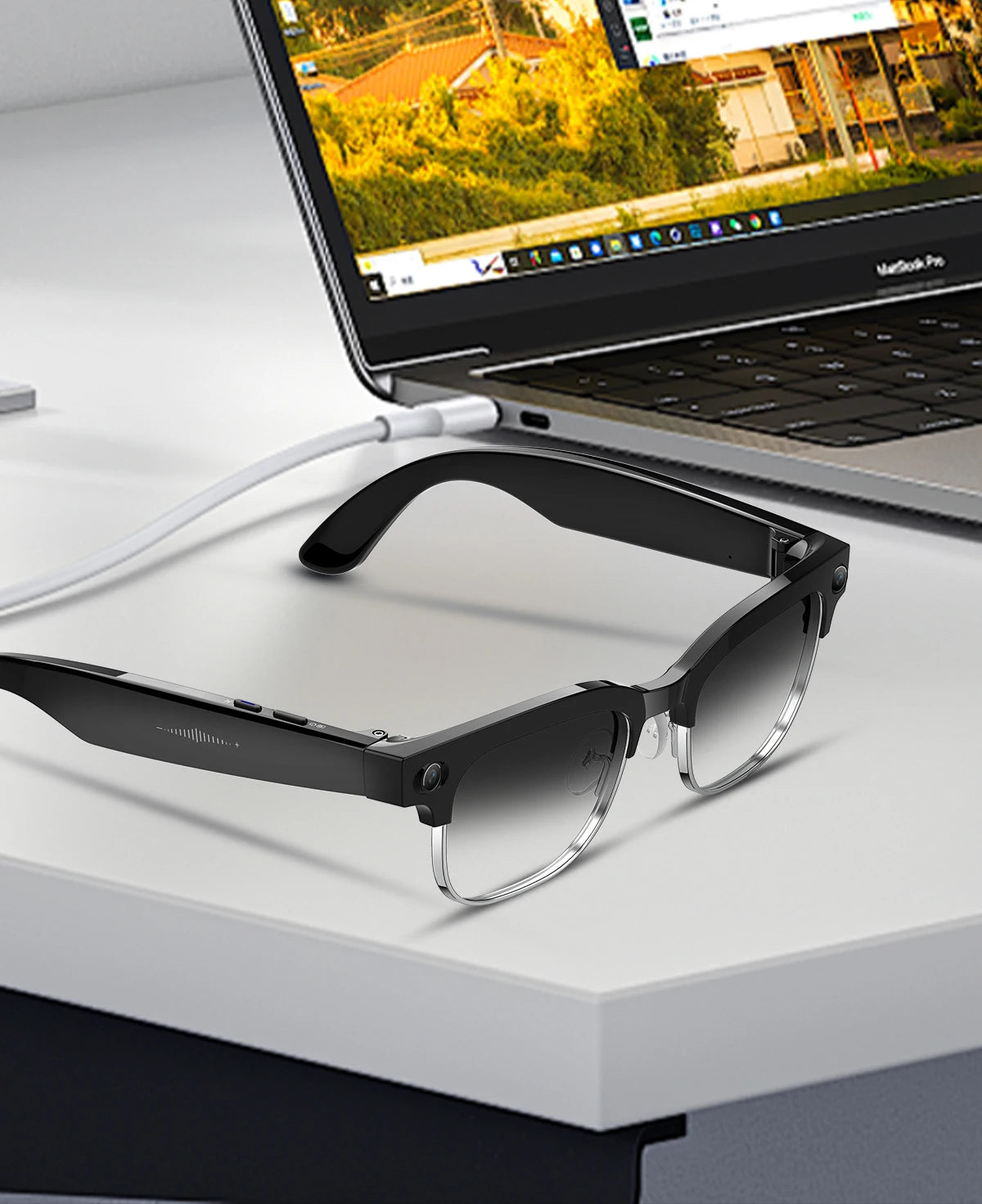 New 800W 4K UHD Camera Smart AI Glasses Recording Videos 290mAh Photo Recognition Translation Al Voice Bluetooth Smart Glasses