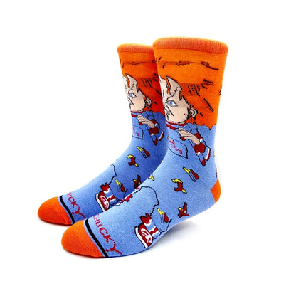 2023 New Anime Women Men Socks Long Socks Men‘s Knee-High Cosplay Sock Adult Personality Hip Hop Harajuku Long Funny Socks 36-45