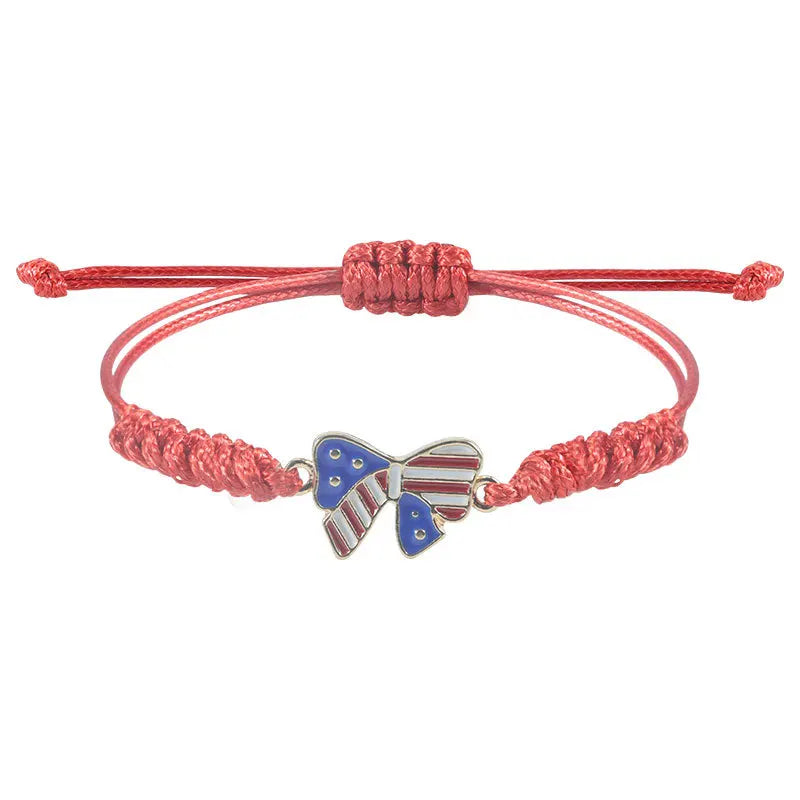 New stylish alloy USA Independence Day Bracelet USA Flag Election Holiday Party Honoring patriotism Bracelet accessories for men