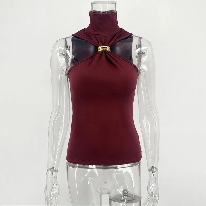 Tuularose Women Summer Tank Top Fashion Solid Sleeveless Strapless Tight T-Shirt Top Sexy High Street Vintage Vest Camisole 2025