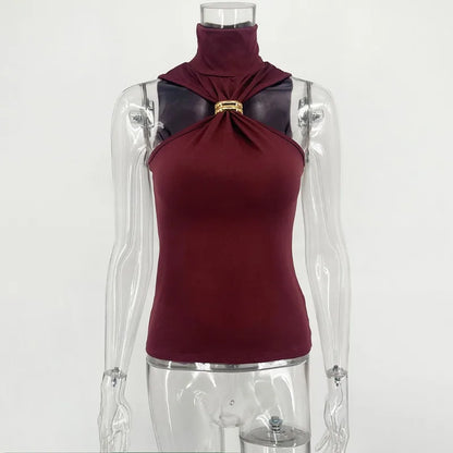 Tuularose Women Summer Tank Top Fashion Solid Sleeveless Strapless Tight T-Shirt Top Sexy High Street Vintage Vest Camisole 2025