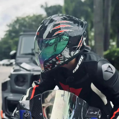 New Spider Motorcycle Helmet Full Face  Long Visor Racing Off-Road Helmet Double Lens Cascos Para Moto Capacete DOT Casco Moto