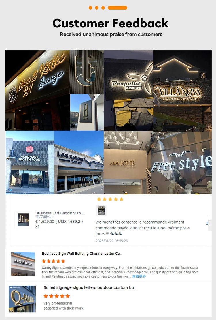 Led Business Signs Outdoor Store Front Signs Custom Restaurant Logo Led Sign 3D Light Board Design for Shop