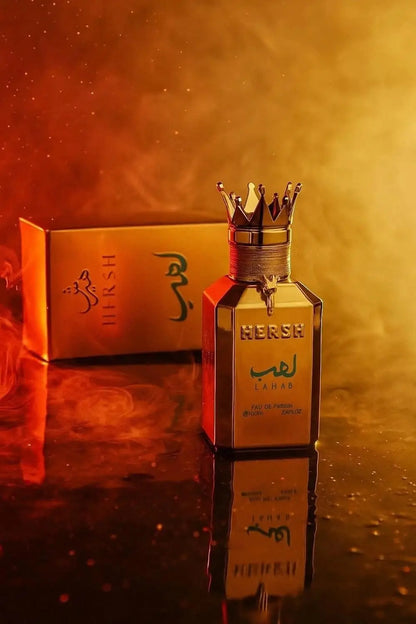 Hersh Lahab Perfume by Al Ezz Oud 3.4 oz EDP Spray, Harsh LahabLong Lasting Cologne Luxury Gold Crown Perfume