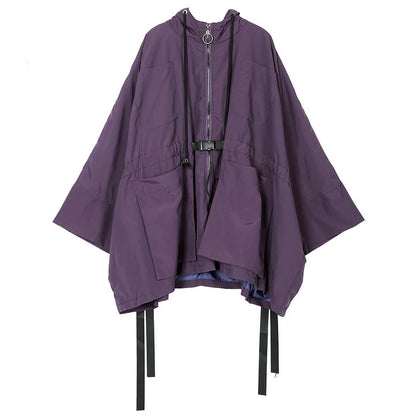 Amax luluE 2025 Fashion Korean Fall Ladies Loose Streetwear Womens Long Hooded Trench Coat Oversized Windbreaker Casual Clothes