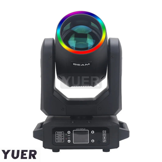 200W LED Moving Head Light With Ring Beam+Spot+18 Rotating Prisms+Rainbow 12 Gobo 8 Color Effect Dj Dmx Stage Light Disco Bar