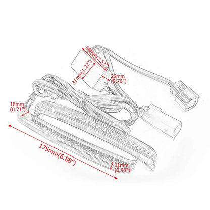 Motorcycle Saddlebag LED Flowing Light Turn Signal Brake Running Lamp For Harley Touring Road King Electra Street Glide 2014-23