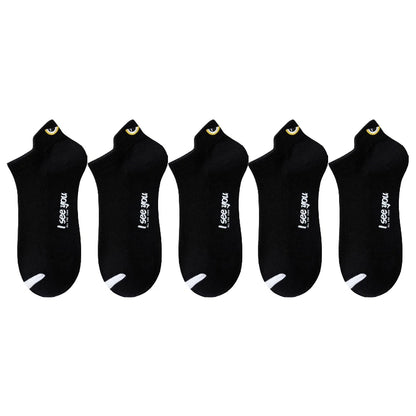 5/10 Pairs Man Short Socks Ankle Boat Socks Breathable Casual Athletic Socks Women Summer Thin Low-Cut Male Socks