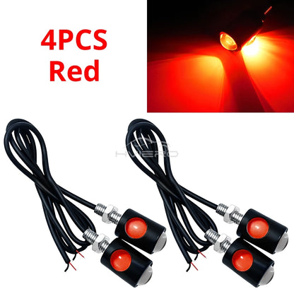 1/2/4/10pc Car Motorcycle Eagle Eye Led Daytime Running Light Super Bright Turn Signal License Plate Tail Reverse Clearance Lamp