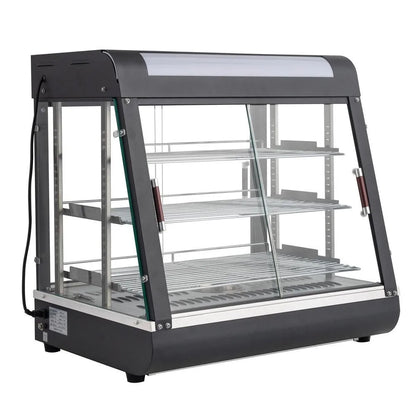 3 Tiers Electric Commercial Food Warmer Display Pizza Heated ShowCase 25W Bulb