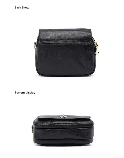 Zency Women Soft Leather Elegant Small Handbags Roomy Crossbody Bag With High Quality Vintage Hardware For Girls Leisure Purses