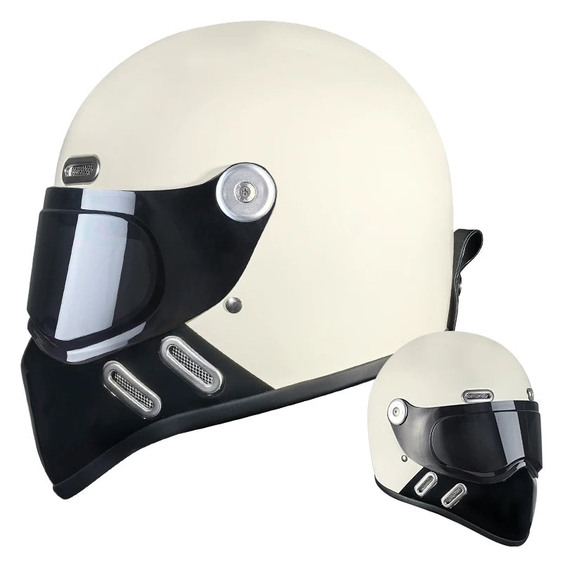 Carbon Fibre Motorcycle Helmet Full Face Retro Motorbike Helmet Men Women Cascos Para Moto Capacete Casco Moto For Harley DOT