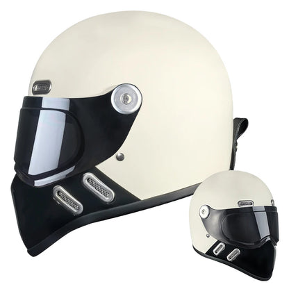 Carbon Fibre Motorcycle Helmet Full Face Retro Motorbike Helmet Men Women Cascos Para Moto Capacete Casco Moto For Harley DOT