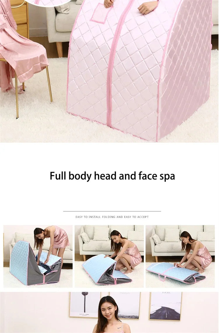 Home Far Infrared Single Sauna Rooms Washable Sweat Steaming Bucket Steam Shower Household Body Spa Sauna Bag Fumigation Machine