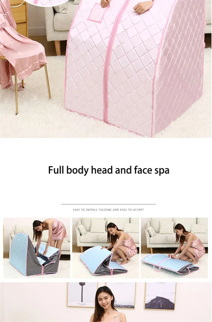 Home Far Infrared Single Sauna Rooms Washable Sweat Steaming Bucket Steam Shower Household Body Spa Sauna Bag Fumigation Machine