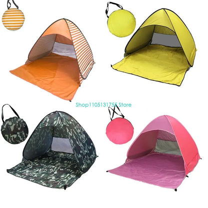 K0EF Outdoor Automatic Quick Open Camping Tent Outdoor Quick Setup Tent with Carring Bag Enduring 2-3 Persons Beach Tent