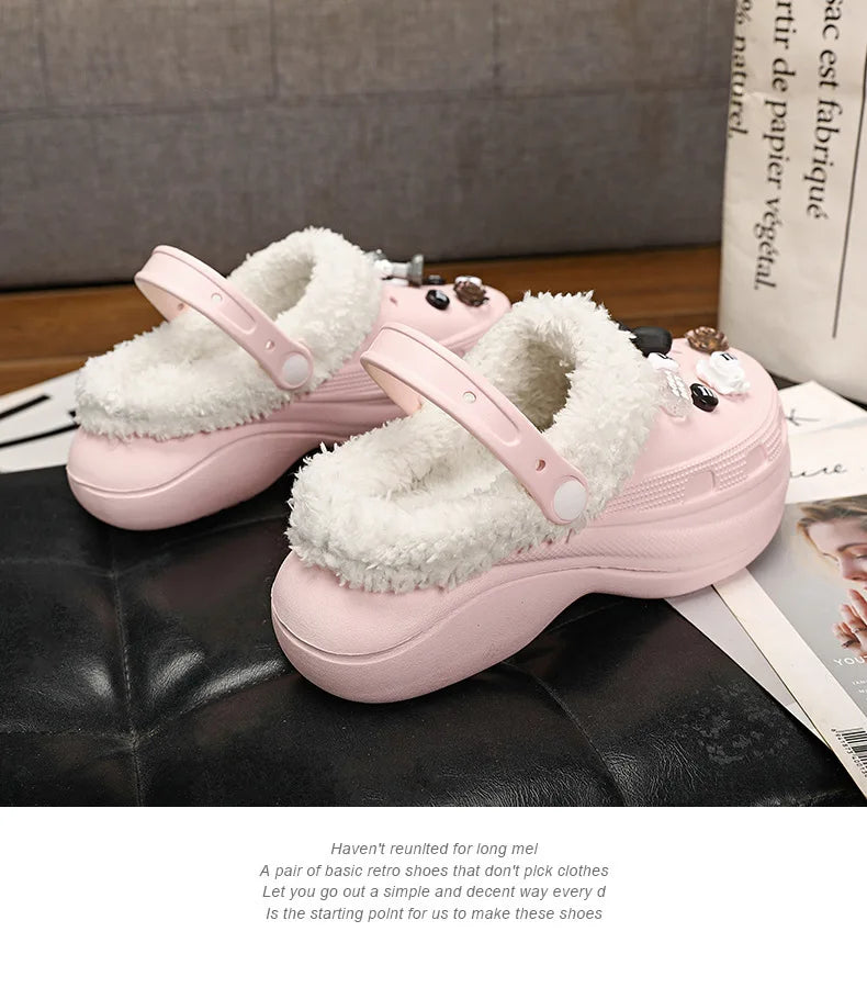 Cotton Fashion Clogs Slippers Women Hole Garden Shoes Water Shoes For Men Beach Sandals Soft Eva Bathroom Slides House Slides