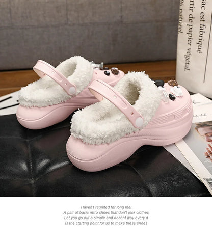 Cotton Fashion Clogs Slippers Women Hole Garden Shoes Water Shoes For Men Beach Sandals Soft Eva Bathroom Slides House Slides