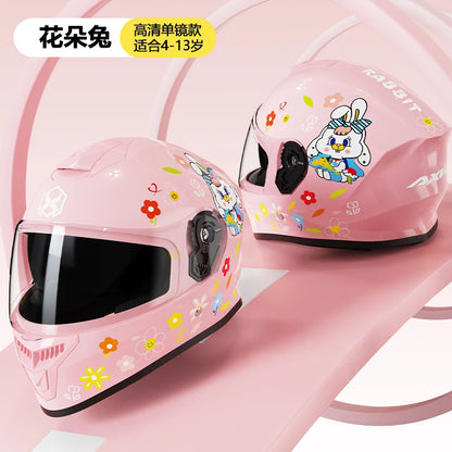 Children's Helmet Electric Car Cute Cartoon Four Seasons Universal Motorcycle Boys and Girls Safety Helmet 601