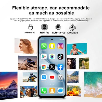 SERVO S45 PRO Android Mini Smartphone 4G LTE 4.5" HD Display 3+64GB Face Unlock Small Portable Cell Phone 2 SIM GPS Play Store