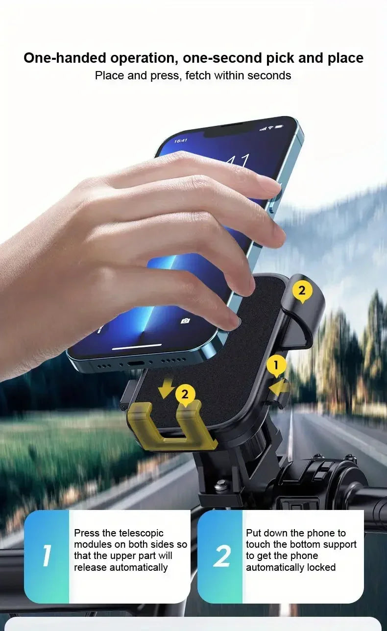 New Silicone Bicycle Motorcycle Phone Holder 360° Rotating Adjustable Car Navigation Stand Outdoor Universal Phone Accessories