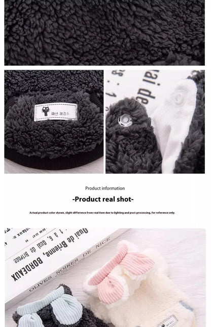 Thickened Fluffy Cotton Coat For Kittens Autumn Winter Clothes British Short Hair Doll Puppy Anti Shedding Warm Cat Jacket