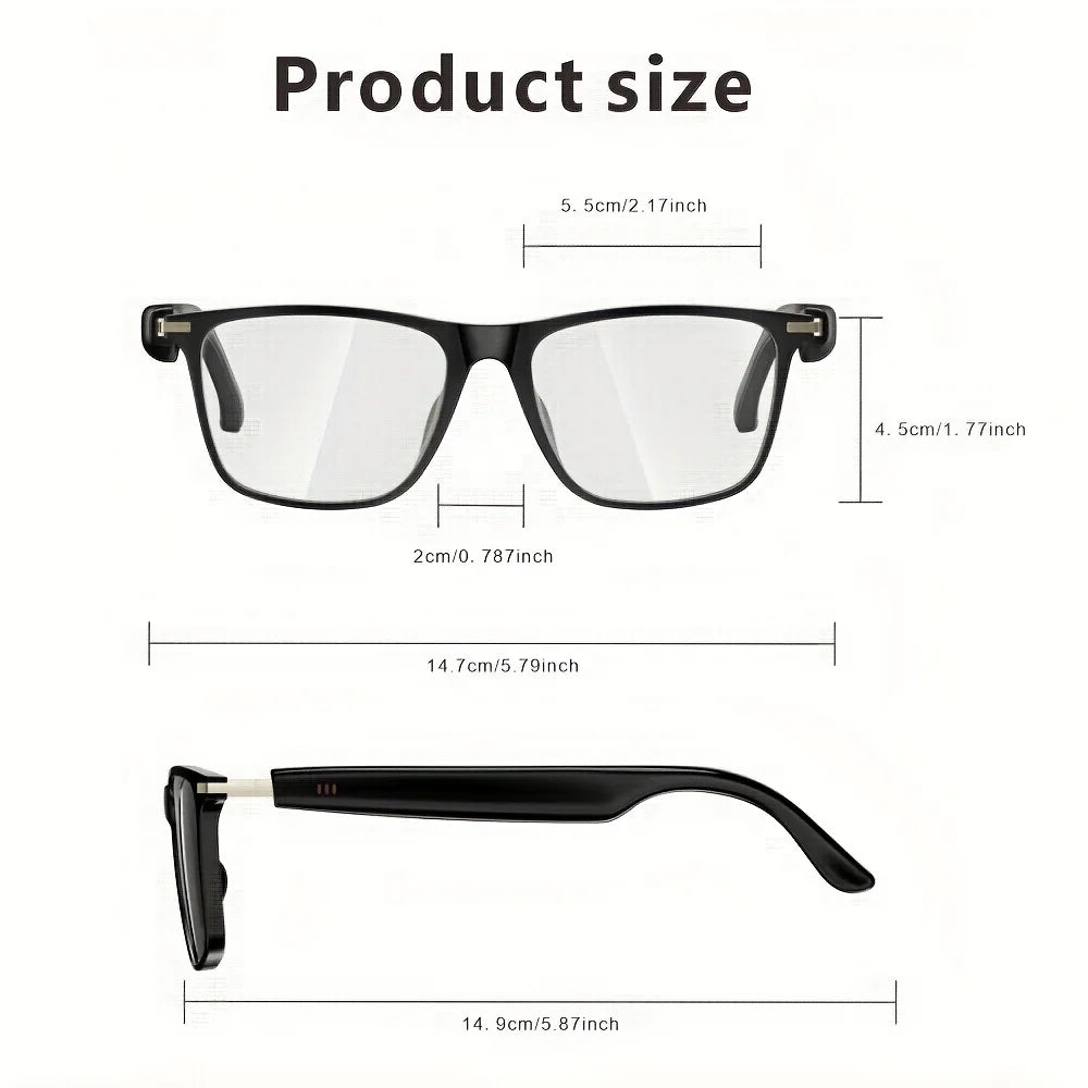SENBONO Audio Smart Glasses With Open Ear Headsets Hands-Free Call Sunglasses Anti-blue Light Glasses For Xaomi Android IOS