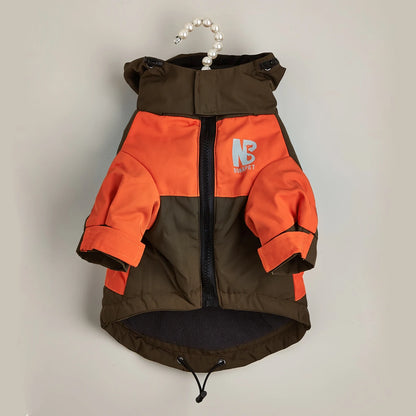 Fashion Winter Dog Jacket Waterproof Pet Raincoat Thick Fleece Warm Large Dogs Clothes Windproof Coat French Bulldog Chihuahua