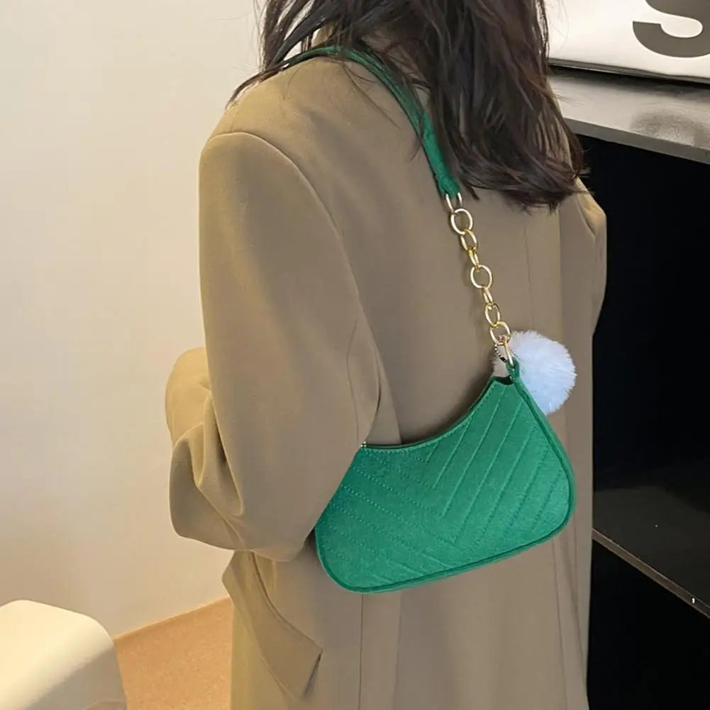 Mini Women Shoulder Bags Fashion Felt Women's Bag Design Advanced Underarm Handbags Mini Saddle Bag