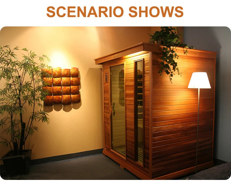 Customization High Quality Home Family Sauna Room Solid Wood Electric Steam Control Panel Optional Customization for 2 People