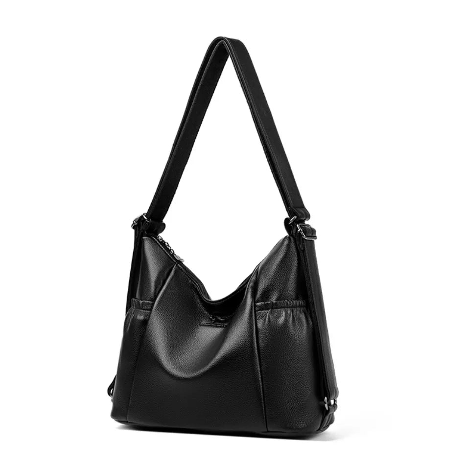 High Quality Soft Pu Leather Shoulder Bags for Women Women Bags Luxury Designer Multifunction Travel BackPack Commuter Handbags
