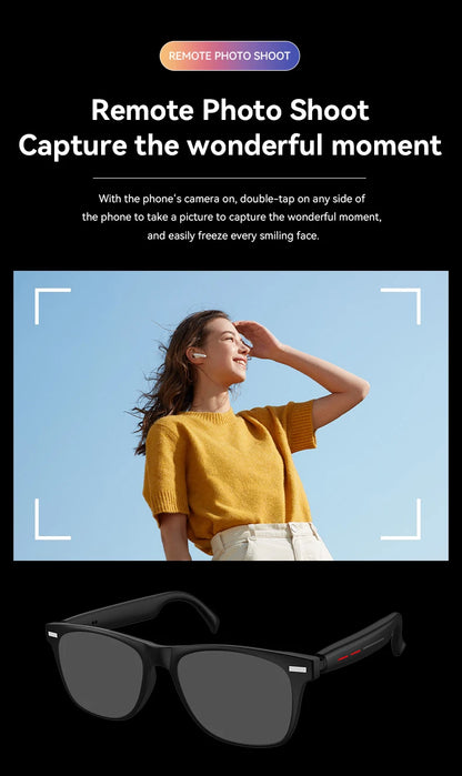 LAXASFIT New Smart Wireless Bluetooth Glasses TWS Listen to music and answer phone calls Men Women Fashion Sunglasses Eyeglasses
