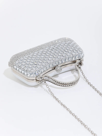 Gorgeous and Shiny Diamonds Rhinestones Tassels Handle Evening Bags for Party and Wedding Clutch Purse Designer Bags Handbags
