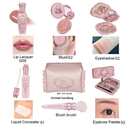 Flower Knows Midsummer Fairytale Makeup Set Velvet Blush Gloss Eyeshadow Long Lasting Cruelty Free Daily Wear Gift for Girls