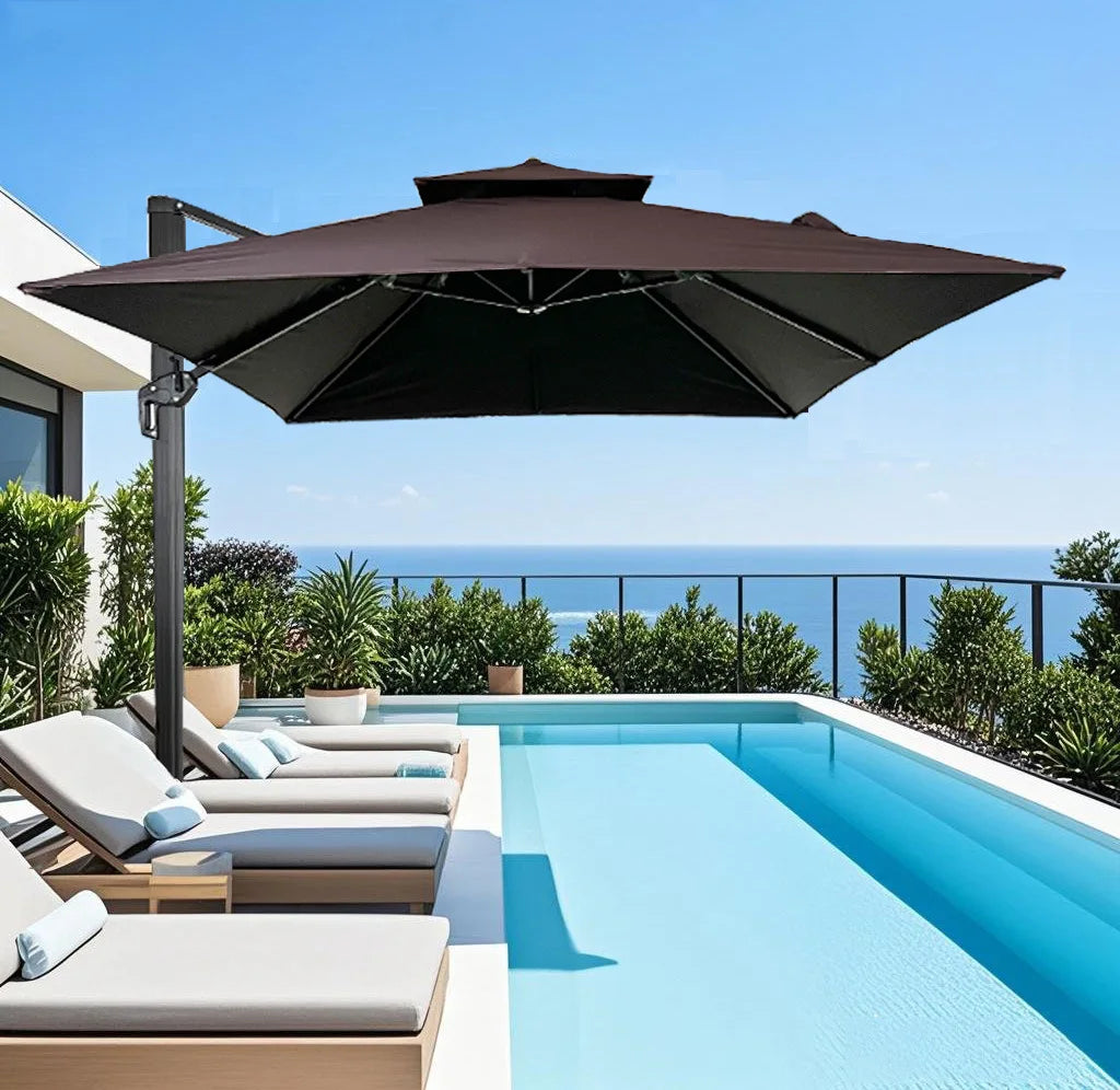 Outdoor parasol villa courtyard garden leisure home balcony sun protection waterproof cafe Roman umbrella wholesale