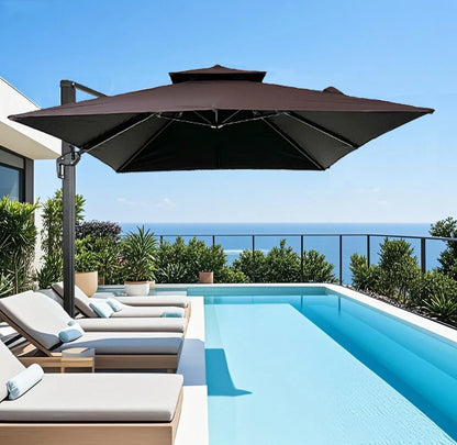 Outdoor parasol villa courtyard garden leisure home balcony sun protection waterproof cafe Roman umbrella wholesale