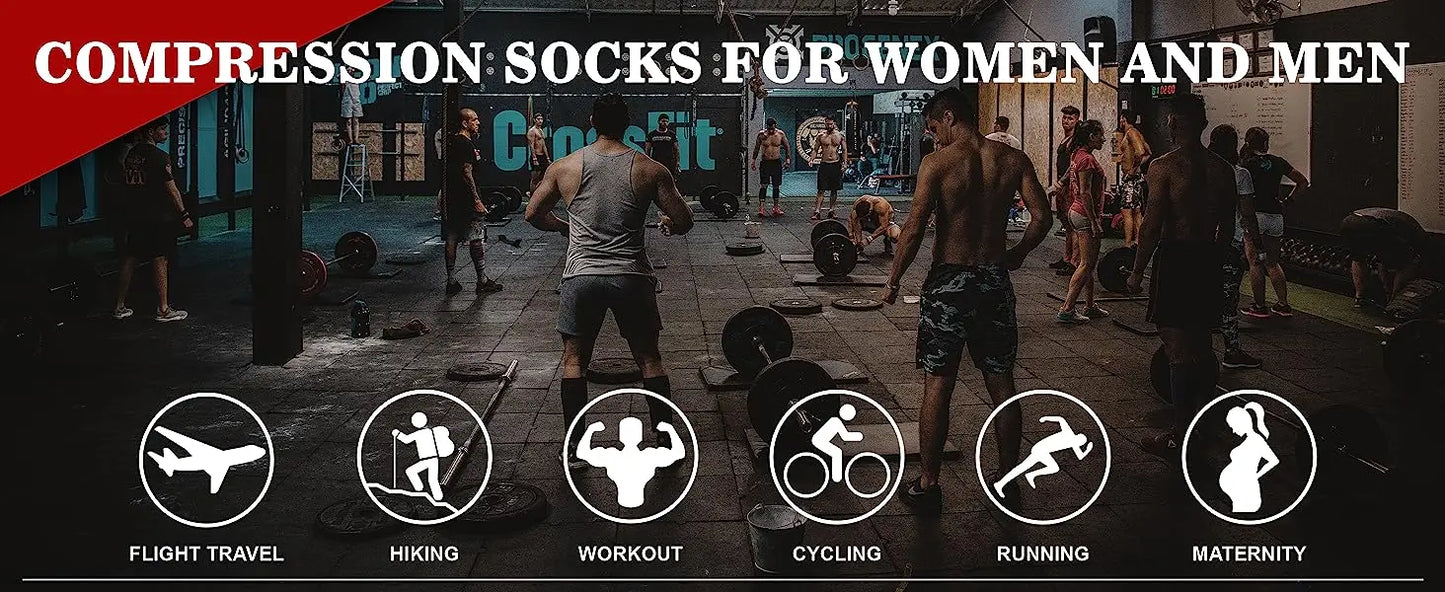 1/3 Pairs Dropship Compression Socks Varicose Veins 20-30 Mmhg Men Women Socks For Running Cycling,Football Soccer Stockings