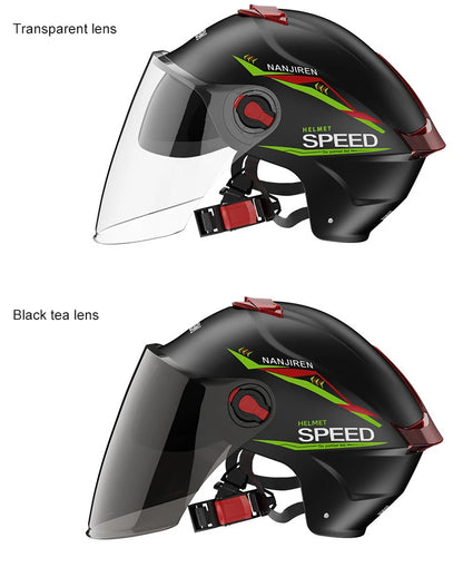 Summer Sun Protection Motocycle Helmet Universal Safety Half Helmet Windproof  Rainproof Electric Bicycle Comfortable