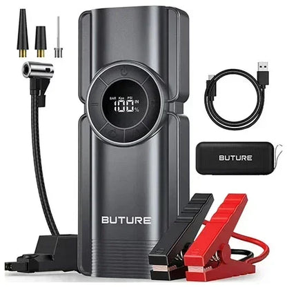 Car 3500A Portable 12V Jump Starter Power Bank 12V Auto Battery Charger Booster Starting Device with Air Compressor 4 in 1