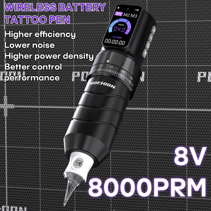POSEIDON HM144 Tattoo Machine 2 Tattoo Power Supply Tattoo Pen Wirless Tattoo Gun With Powerful Custom Motor For  Tattoo Artist