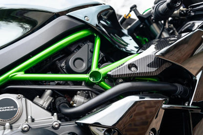 motorcycles For Kawasaki Ninja H2 H2R 2015-2024 Sur-Ron 100% Full Carbon Fiber Lower Fairing Winglets Fairings Motorcycles