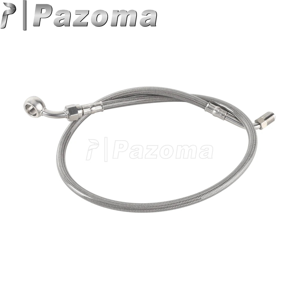 Motorcycle Hydraulic Banjo Braided Line Steel Brake Hose Cable For Harley Softail Slim Breakout Deluxe Street Bob Fat Boy 18-23
