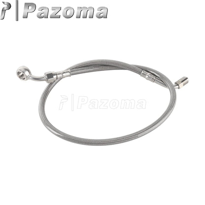 Motorcycle Hydraulic Banjo Braided Line Steel Brake Hose Cable For Harley Softail Slim Breakout Deluxe Street Bob Fat Boy 18-23