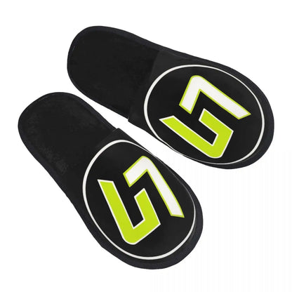Custom British Lando Norris Racing Driver Guest Slippers for Spa Women House Slipper