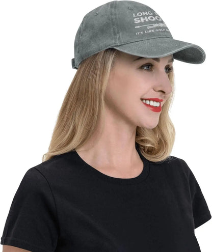 Funny Hat Long Ranges Shooting It's Like Golf But for Men Hat Men Dad Hats Cool Caps