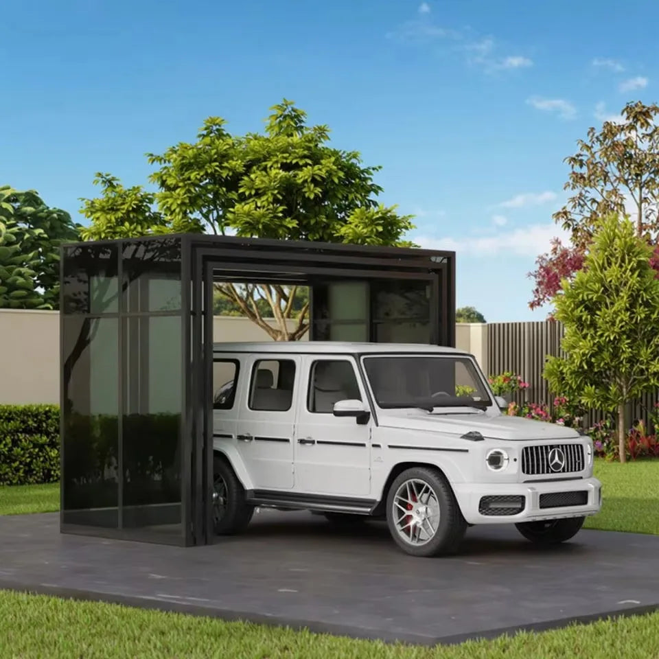 Any Size Custom Retractable Foldable Carport Heavy Home Villa Patio Durable Waterproof Windproof Sun Shade Car Garage Safe Tough
